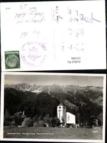 151496,Foto Ak Innsbruck Hungerburg Theresienkirche Kirche