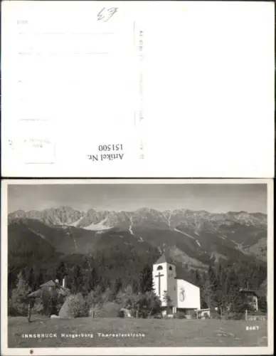 151500,Foto Ak Innsbruck Hungerburg Theresienkirche Kirche