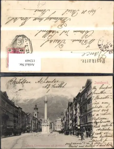 152469,Innsbruck Maria Theresienstrasse Annensäule Personen 1905