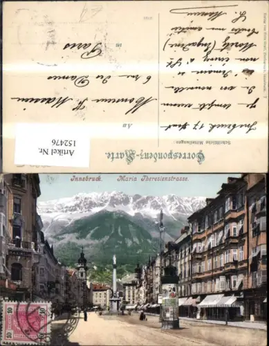 152476,Innsbruck Maria Theresienstrasse Litfaßsäule Annensäule Personen 1901