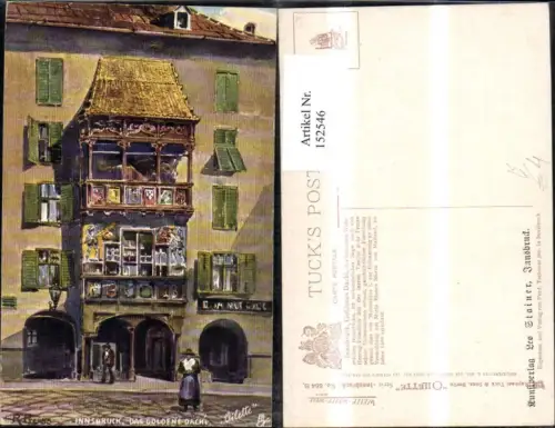 152546,Innsbruck Goldenes Dachl sign R Preuss pub Ferd. Tschoner jr