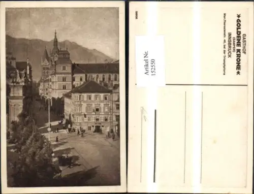 152550,Innsbruck Gasthof Goldene Krone Gamper Ansicht m. Kutsche Personen