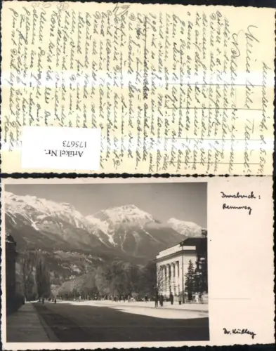 175673,Innsbruck Foto Ak Rennweg Strassenansicht m. Personen 1944 pub Dr. Külley