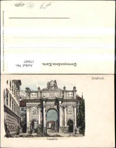 175687,Innsbruck Triumphpforte Bogen Künstler Ak