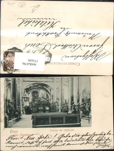 175690,Innsbruck Inneres d. Hofkirche Altar Kirche