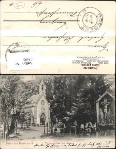 175695,Innsbruck Tummelplatz b. Amras Ambras Kapelle Marterl Kreuze Friedhof