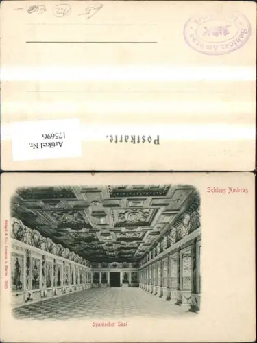 175696,Innsbruck Schloss Ambras Innenansicht Spanischer Saal