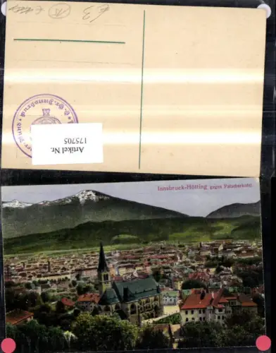 175705,Innsbruck Hötting geg. Patscherkofel