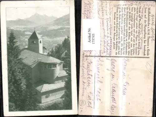 175743,Innsbruck Hungerburg Wallfahrtskirche z. kl. Hl. Theresia v. Kinde Jesus