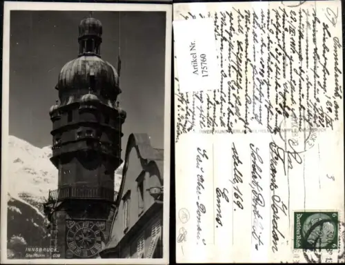 175760,Innsbruck Stadtturm Detailansicht