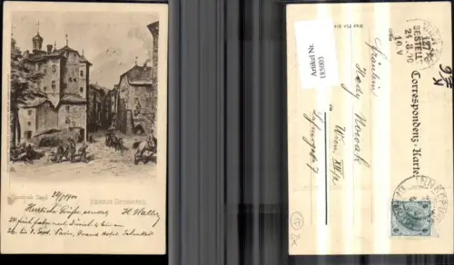 185003,Künstler Ak Innsbruck Herzog Ottoburg Bleistiftzeichnung Radierung