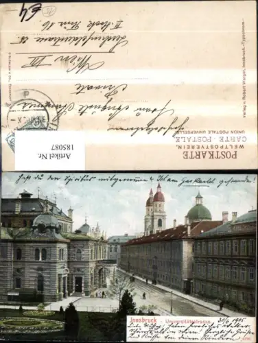 185087,Innsbruck Universitätsstrasse 1905