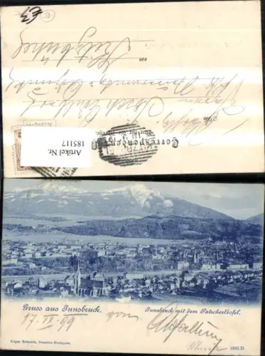 185117,Innsbruck m. d. Patscherkofel 1899