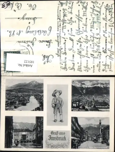 185122,Innsbruck Mehrbild Ak m. Jungen i. Tracht