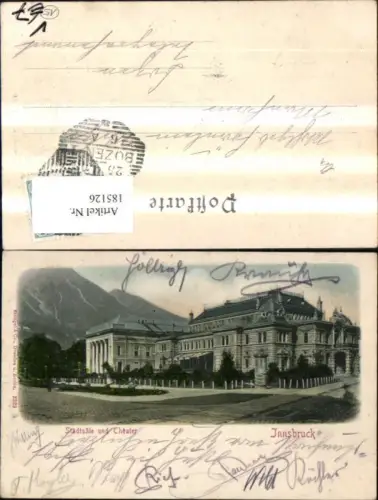 185126,Innsbruck Stadtsäle u. Theater pub Stengel Co 2329