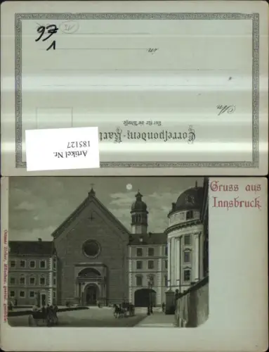 185127,Innsbruck Strassenansicht b. Mondschein Kutschen pub Ottmar Zieher