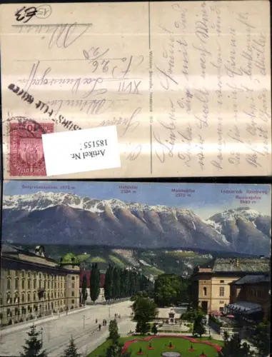 185155,Innsbruck Rennweg m. Gipfelkarte