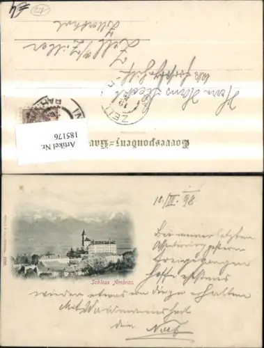 185176,Innsbruck Schloss Ambras 1898