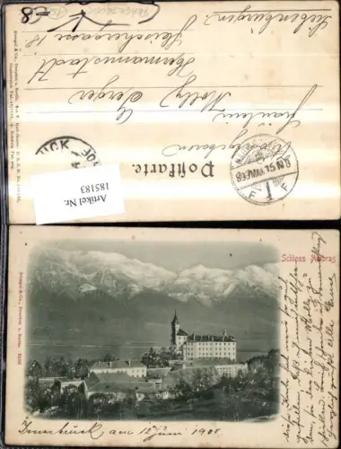 185183,Innsbruck Schloss Ambras pub Stengel Co 2336 Prägedruck