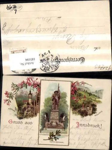 185184,Innsbruck Litho Hötting Hofer Denkmal Weiherburg