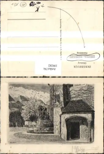 199282,Künstler AK Buschbaum Innsbruck Original Radierung Handabzug Ottoburg Burg