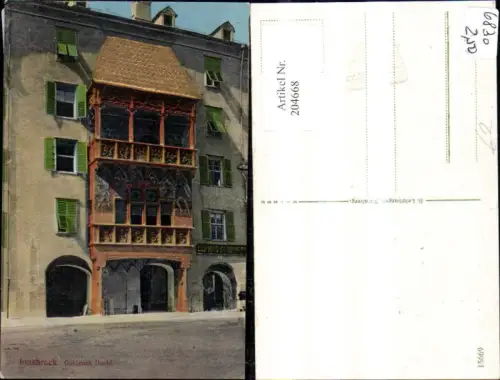 204668,Innsbruck Goldenes Dachl Präge Ak Goldverzierung