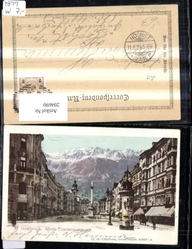 204690,Innsbruck Maria Theresienstrasse Litfaßsäule Annasäule pub C. A. Czichna 4567a