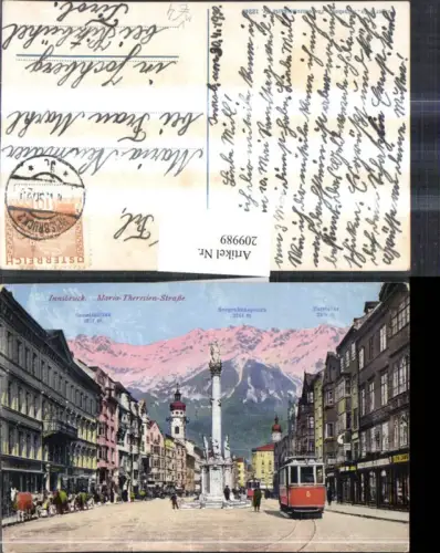 209989,Innsbruck Maria-Theresien-Straße Säule Straßenbahn pub Purger e Co 12249