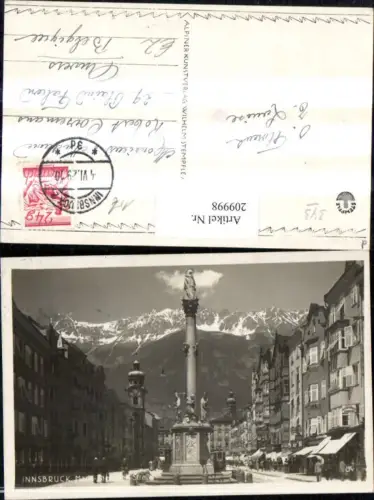 209998,Innsbruck Maria-Theresien-Straße Säule Straßenansicht