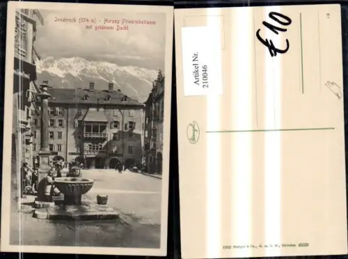 210046,Innsbruck Herzog Friedrichstrasse m. Goldenem Dachl Brunnen m. Kinder Personen