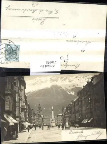 210978,Innsbruck Maria Theresienstraße Straßenansicht Litfaßsäule
