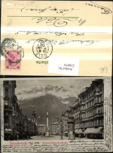 210979,Innsbruck Maria-Theresienstraße Straßenansicht Litfaßsäule