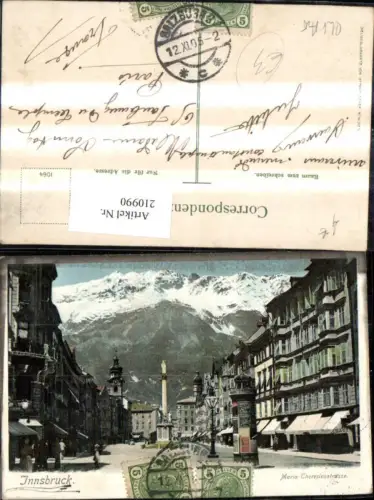 210990,Innsbruck Maria Theresienstraße Straßenansicht Litfaßsäule