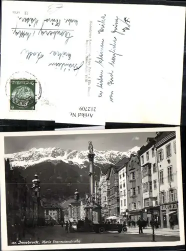212709,Innsbruck Maria Theresienstraße Straßenansicht Anna-Säule
