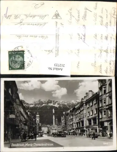 212723,Innsbruck Maria Theresienstraße Straßenansicht Annasäule