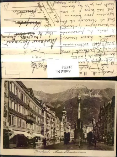 212734,Innsbruck Maria Theresienstraße m. Annasäule