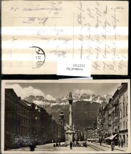 212735,Innsbruck Maria Theresienstraße m. Annasäule