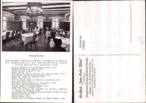 230585,Innsbruck Gasthof zum Goldenen Adler Andreas-Hofer-Stube Innenansicht Text