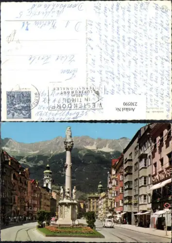230590,Innsbruck Maria-Theresien-Straße m. Nordkette Annasäule VW Käfer