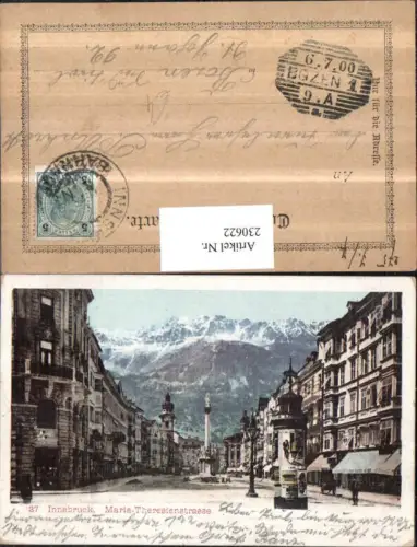 230622,Innsbruck Maria-Theresienstraße Straßenansicht Litfaßsäule Annasäule Geschäfte