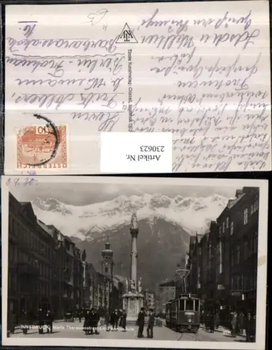 230623,Innsbruck Maria Theresienstraße m. Annasäule Straßenbahn