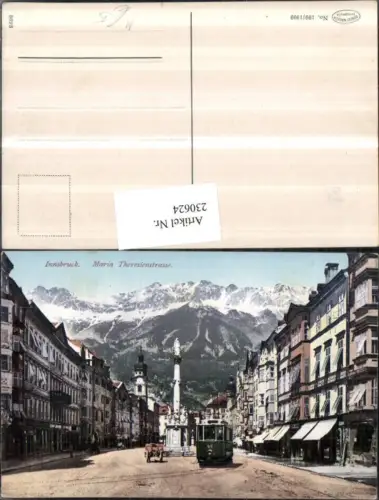 230624,Innsbruck Maria Theresienstraße Straßenansicht Straßenbahn Nr 44 Annasäule