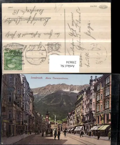 230634,Innsbruck Maria Theresienstraße Straßenansicht Geschäfte Annasäule