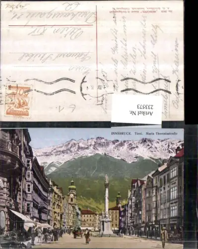 233573,Innsbruck Maria Theresienstraße Straßenansicht Anna-Säule Geschäfte