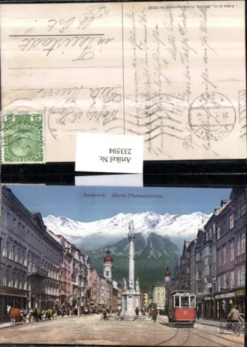 233594,Innsbruck Maria-Theresienstraße Anna-Säule Straßenbahn Nr. 8 pub Purger u. Co 12249