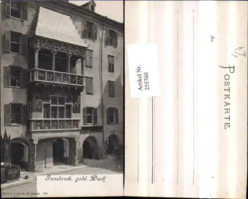 255760,Innsbruck Goldenes Dachl pub Würthle u. Sohn 730