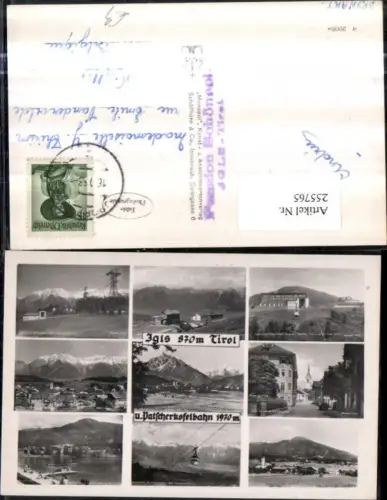 255765,Igls u. Patscherkofelbahn Totale Straßenansicht Seilbahn Mehrbildkarte