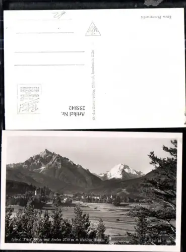 255842,Igls in Tirol Teilansicht m. Serles u. Habicht Bergkulisse