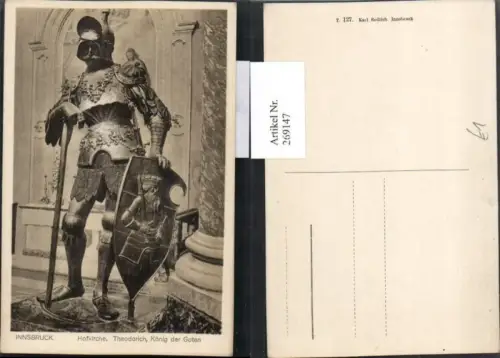 269147,Innsbruck Erzstandbild i. d. Hofkirche Theodorich König der Goten Statue