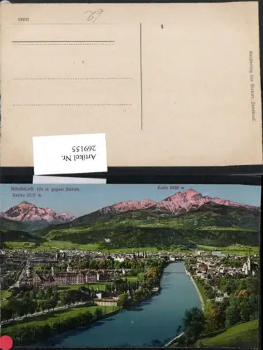 269155,Innsbruck Totale geg. Süden m. Serles u. Saile Bergkulisse
